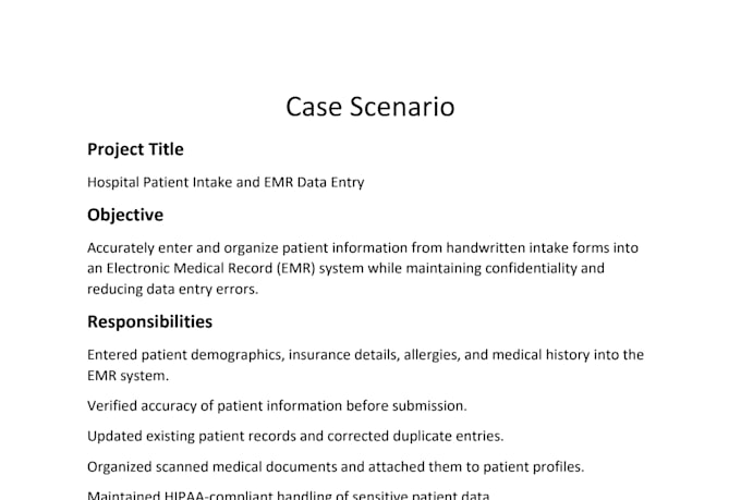 do medical data entry and emr documentation